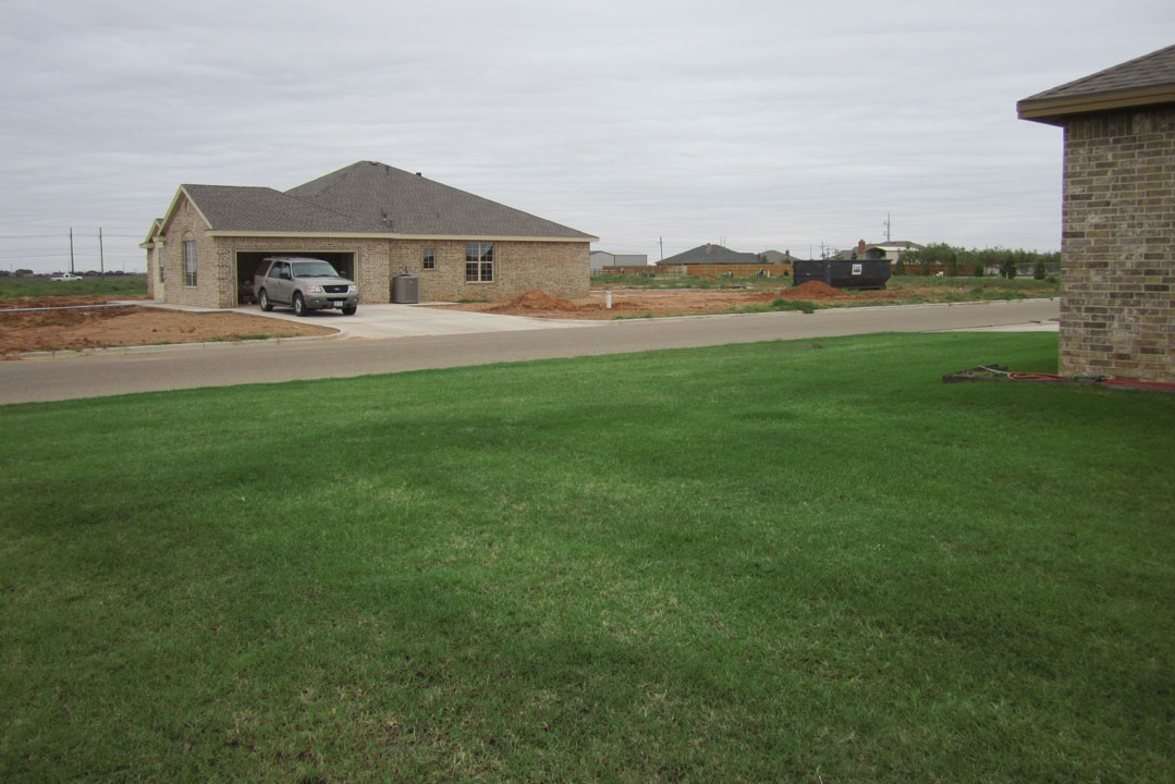 New neighbor built a house in August 2012.