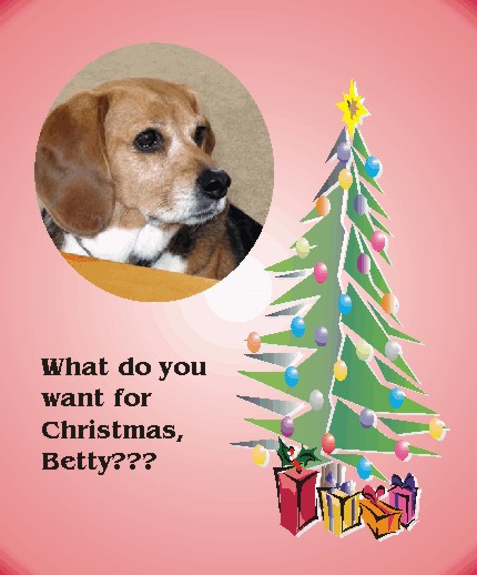What do you want for Christmas, Betty Sue Beagle?