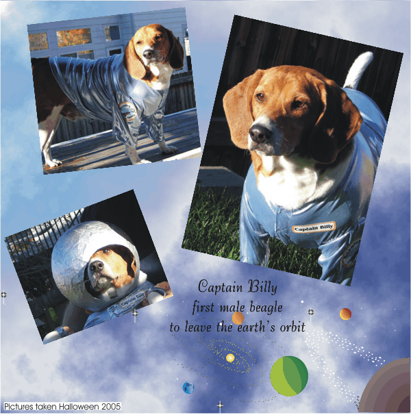 Captain Billy Beagle leaves the earth's orbit.