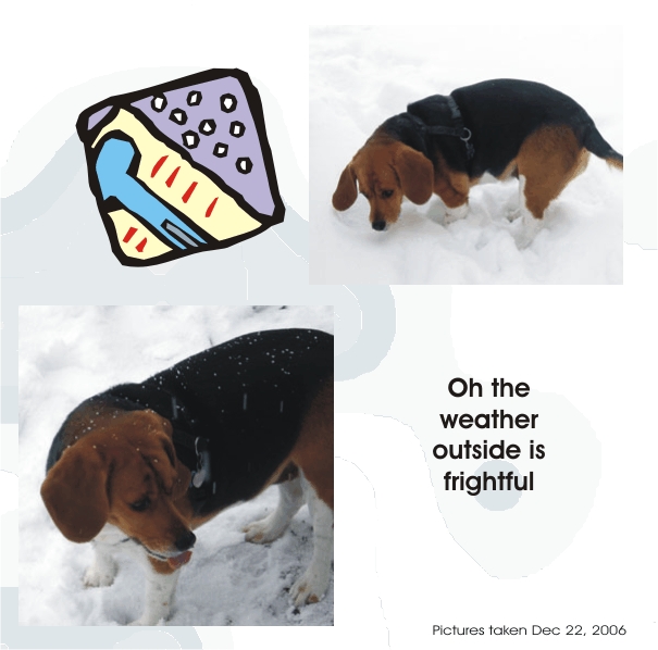 Betty Beagle - oh the weather outside is frightful