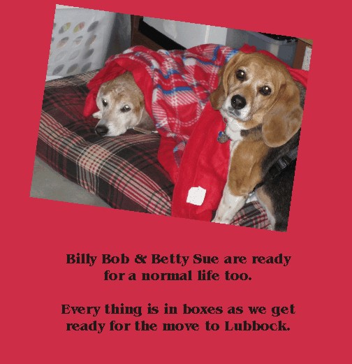Betty & Billy ready to move to Lubbock, TX
