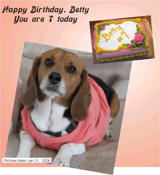 Hard to believe, but Betty is 7 today