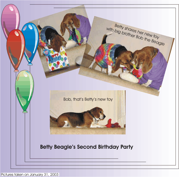 Betty Beagle celebrates her 2nd birthday with Bob the Beagle
