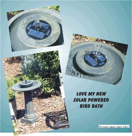 Solar-powered bird bath - what will they think of next?