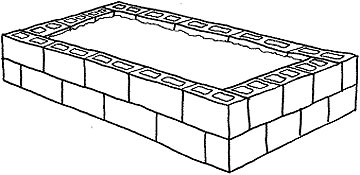 Stacked concrete blocks